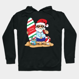 Santa at the Beach Hoodie